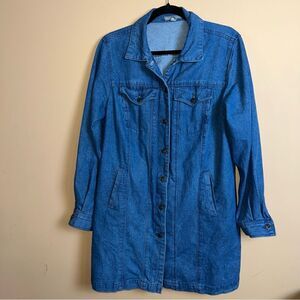 Jessica London‎ 90’s Denim Button Down Longline Jacket Size 14W